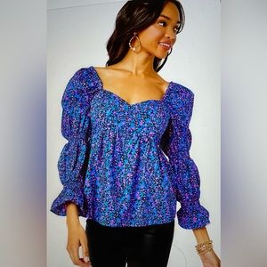 🌸 Lilly Pulitzer Preslee Long Sleeved Babydoll Top 🌸